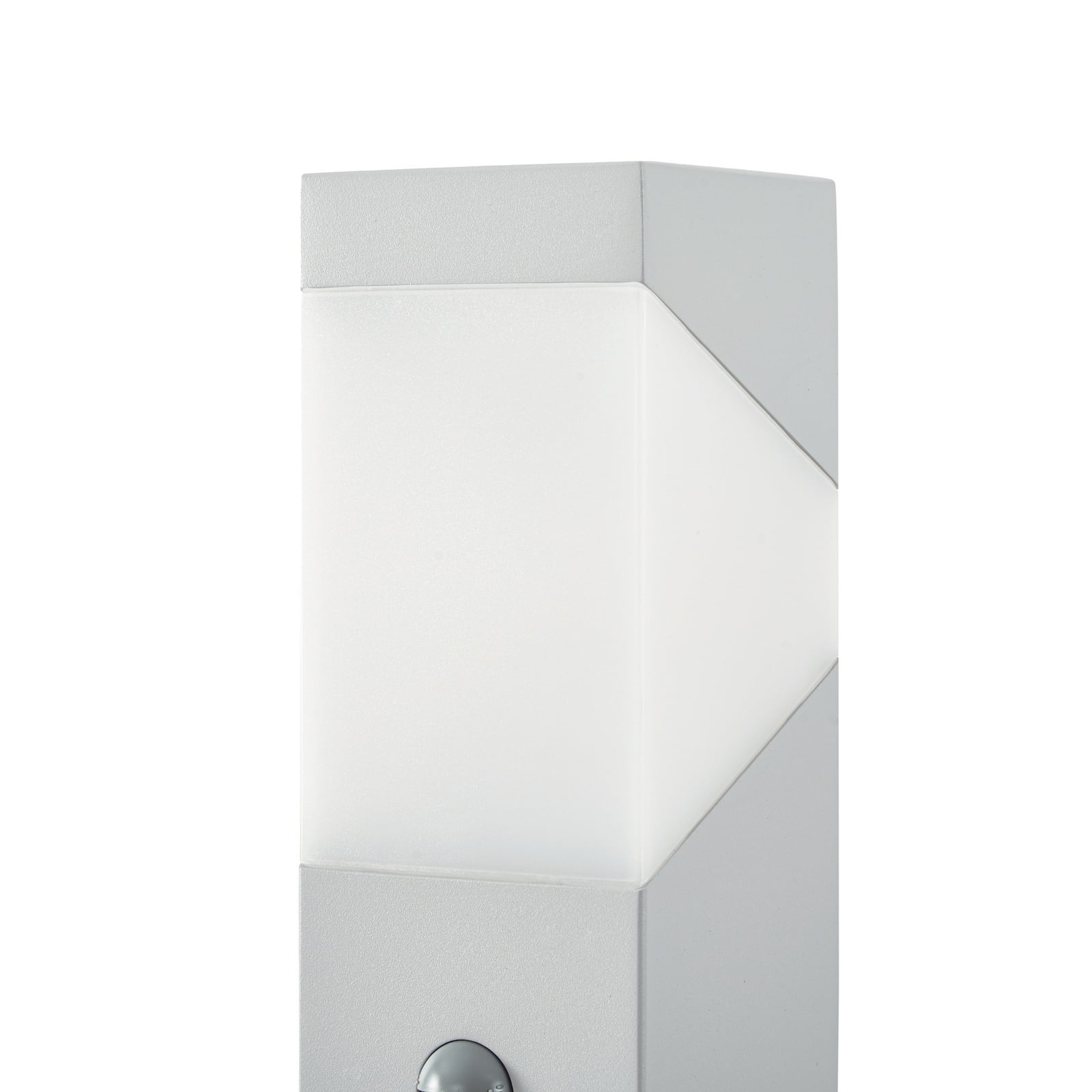 Osvětlení cesty Kiran, světle šedé, se senzorem, 100 cm, E27, IP44 – Lucande