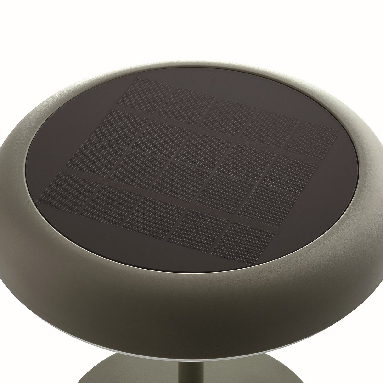 LED solar battery table lamp Elmer, green, metal, IP44