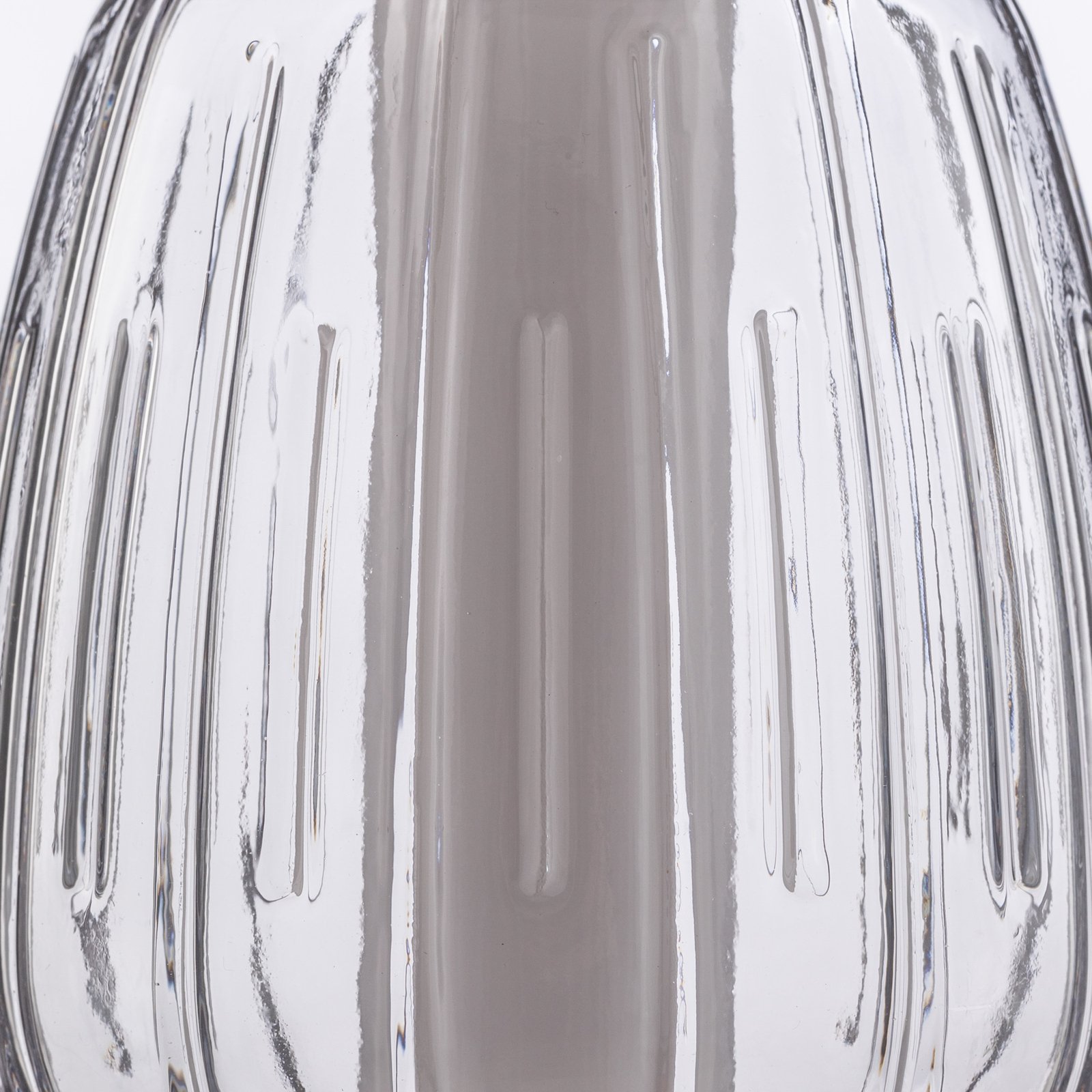 Lucande LED-pendel Fedra, glass, grå/hvit, Ø 17 cm