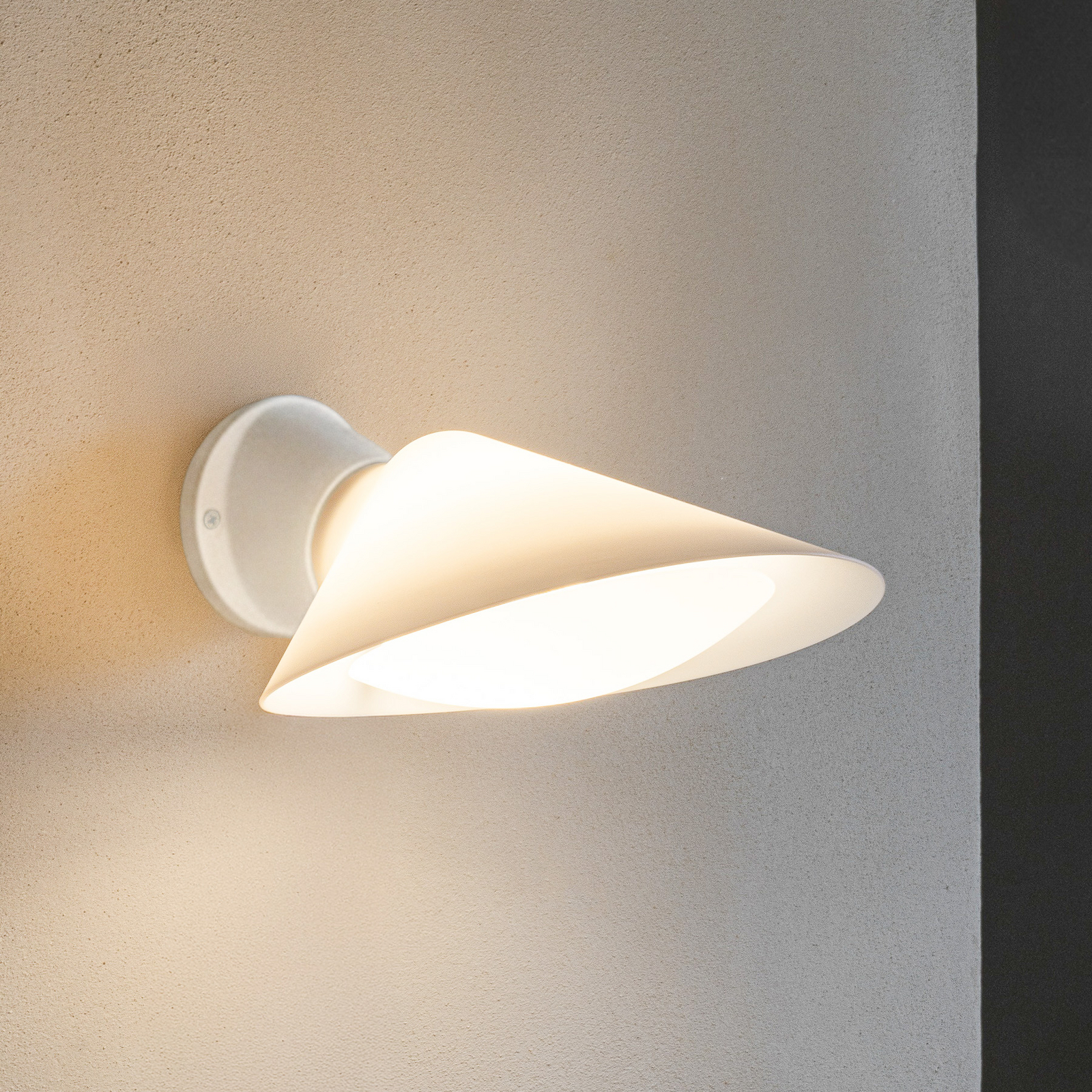 Applique Plume, alluminio/plastica, bianca - DCW