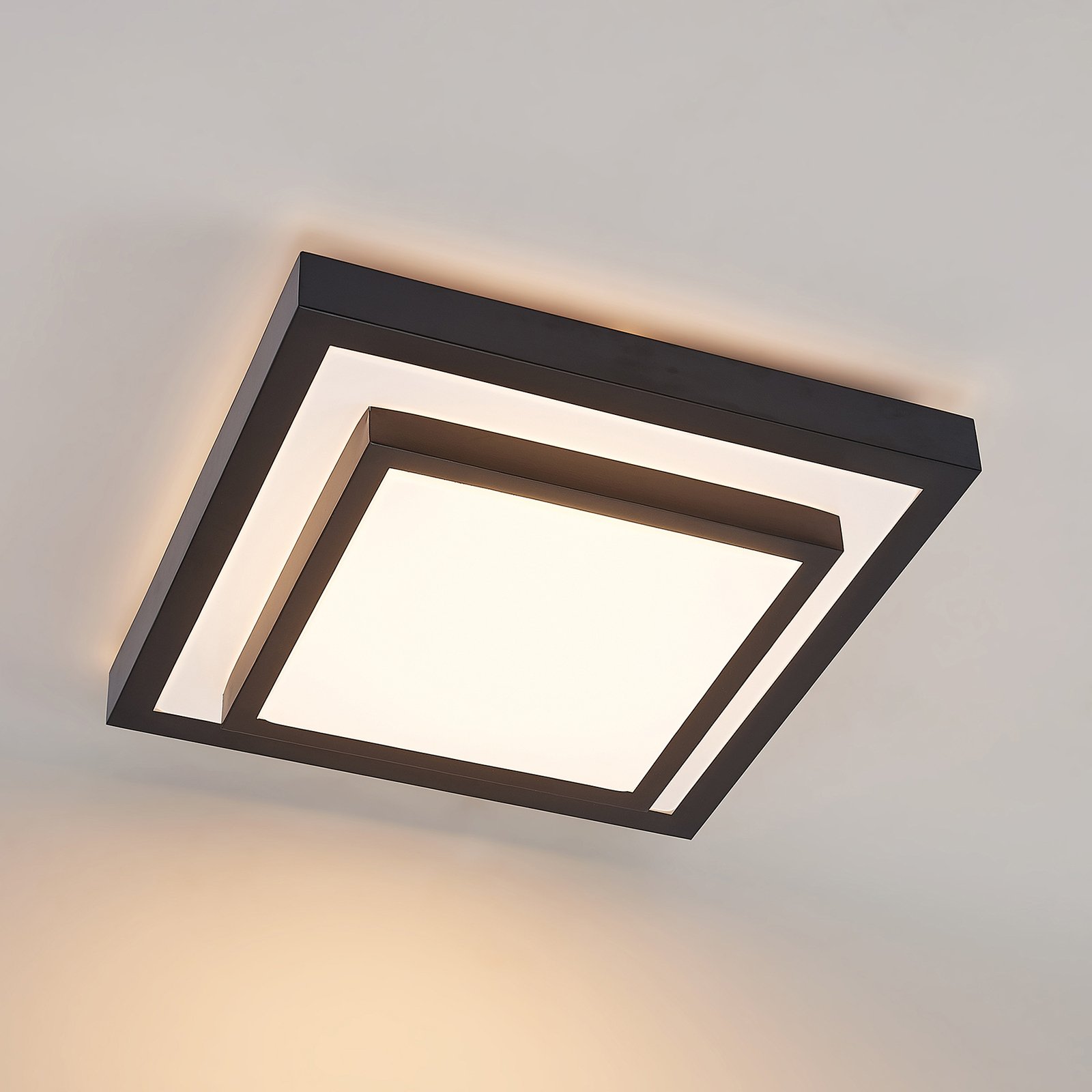 Lindby Vilho LED-Deckenleuchte, eckig, 37,5 cm