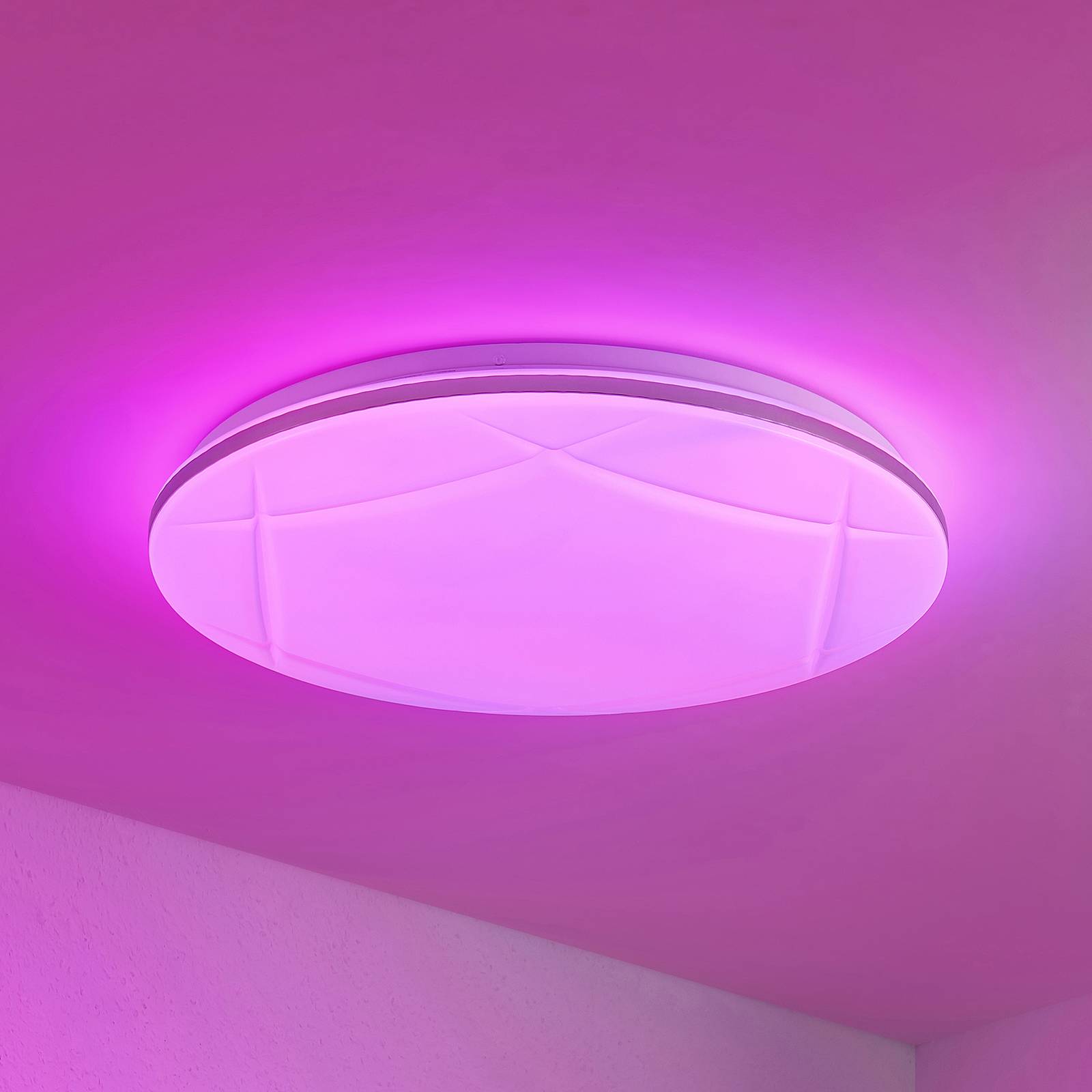 Lindby Favoria plafoniera LED, RGBW, CCT, 49 cm