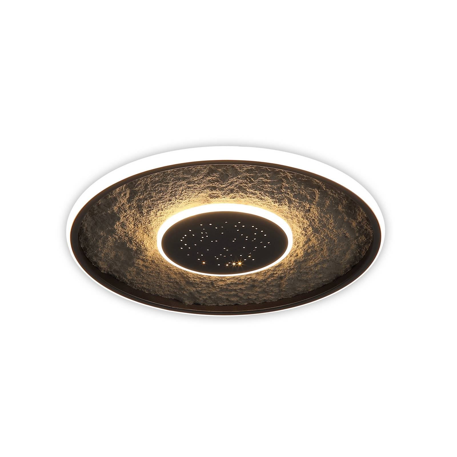 LED-Deckenlampe Lumadisc, Sternen-Effekt, schwarz, Ø 41 cm