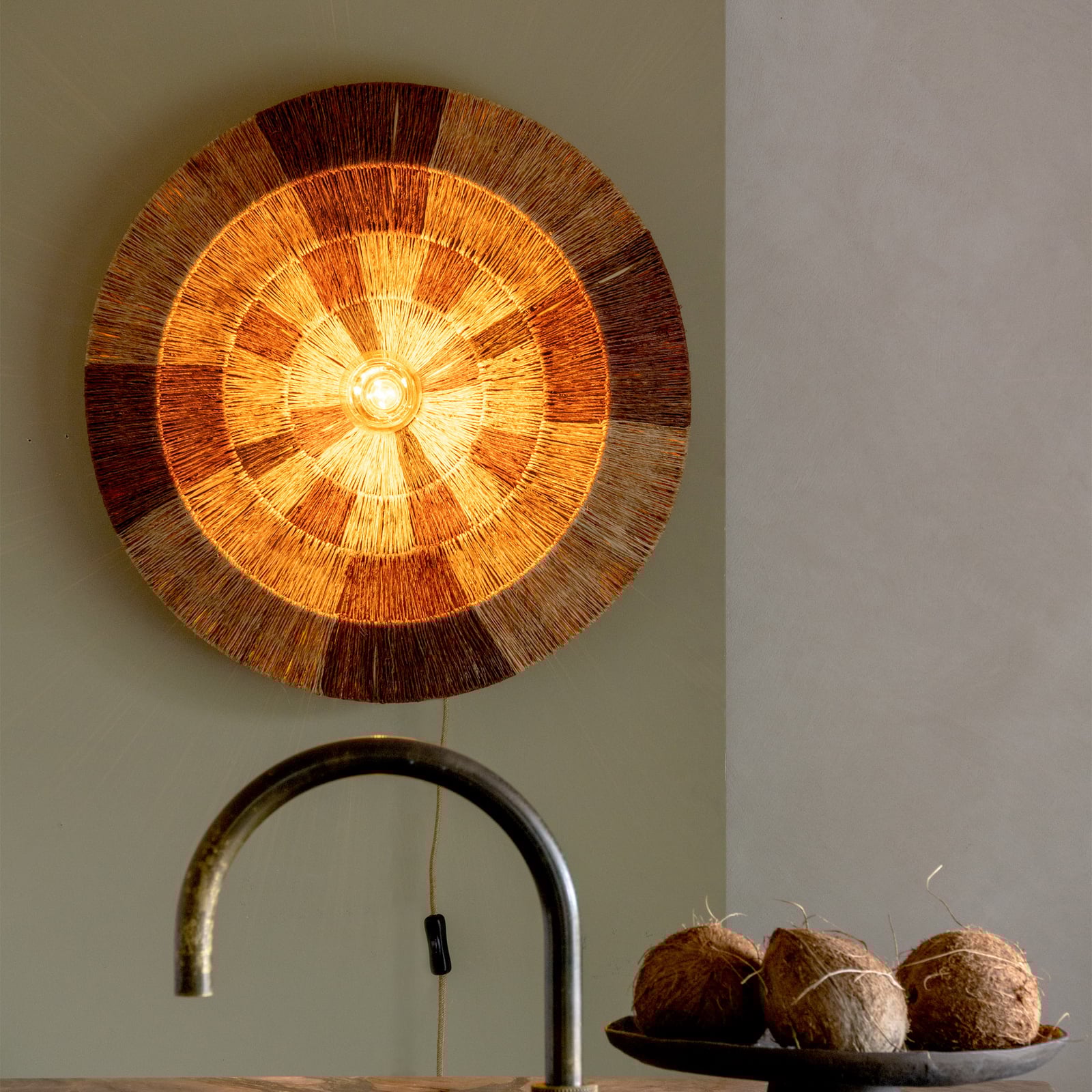 GOOD & MOJO Applique Serengeti, Ø60cm, marrone, juta, spina