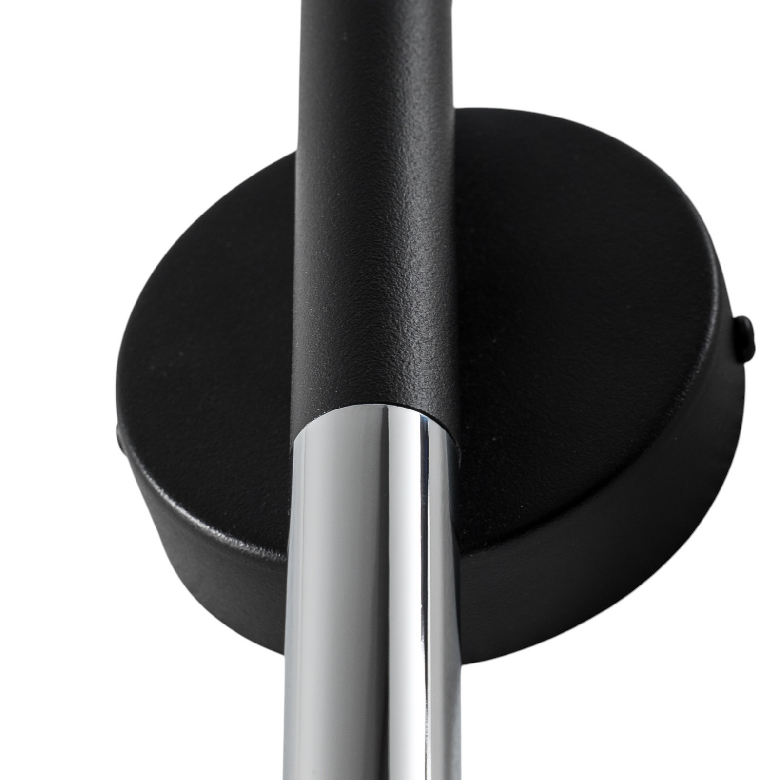 Aplică de perete Sopel Lux, 2 becuri, negru/argintiu, înălțime 38 cm