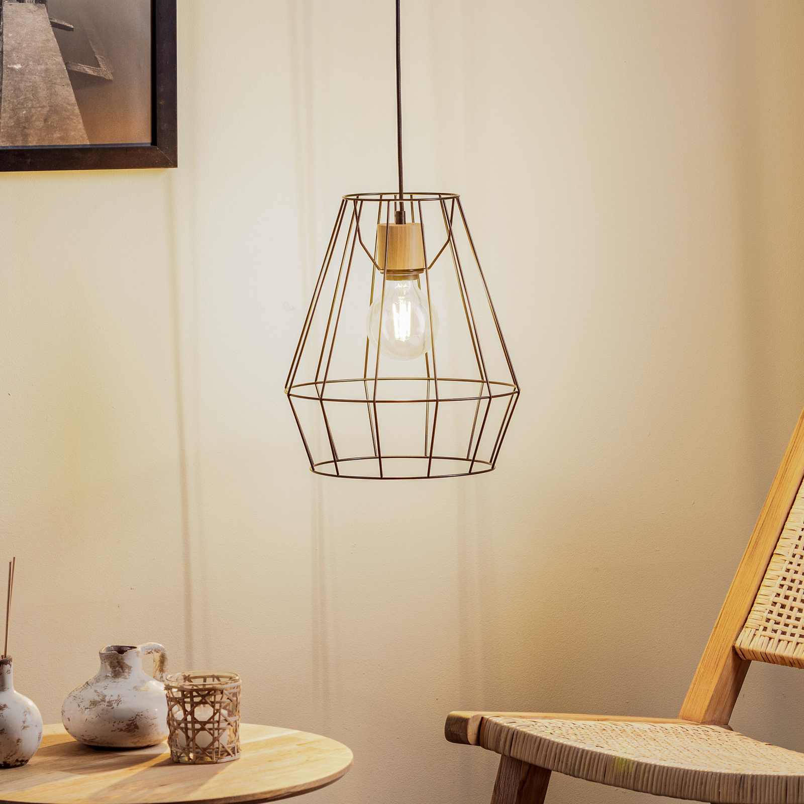 Envostar Finan hanging light 1-light canopy black