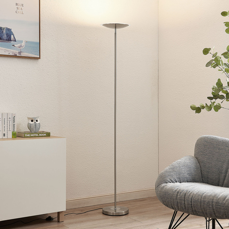Lindby Heliani LED-gulvlampe, 1 lyskilde, krom