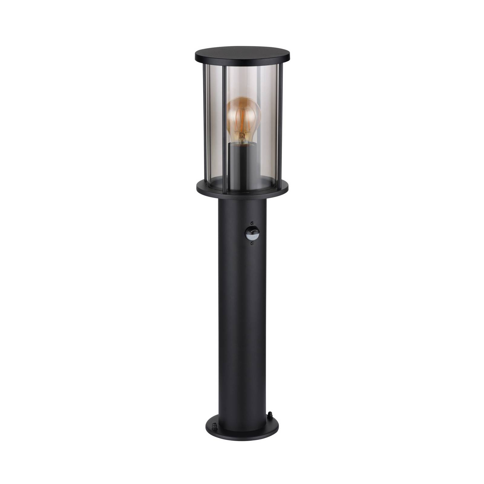 Wegeleuchte Gracey, schwarz, Sensor, 60 cm, IP54, E27