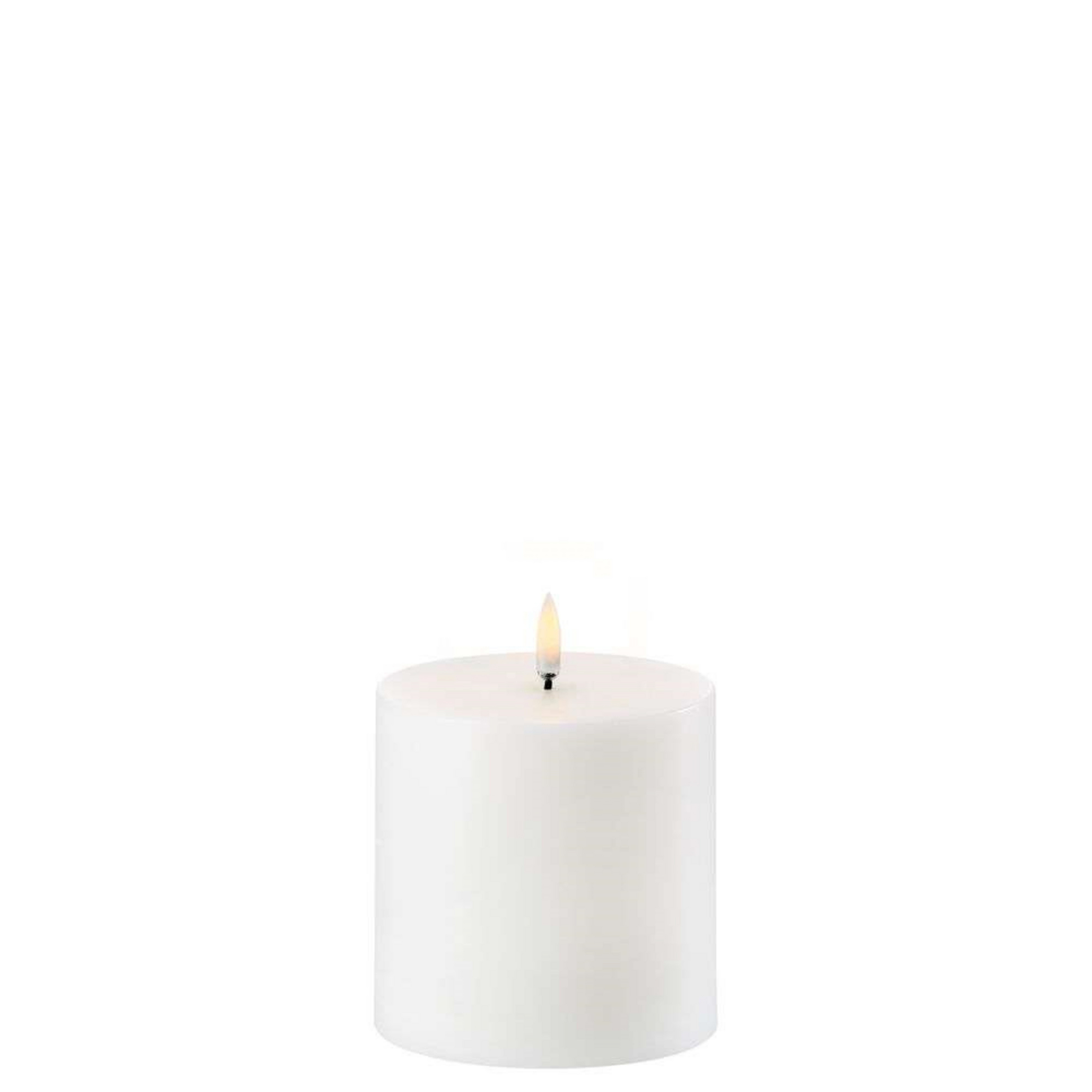 Bougie Pilier LED 10,1x10 cm Nordic White - Uyuni Lighting