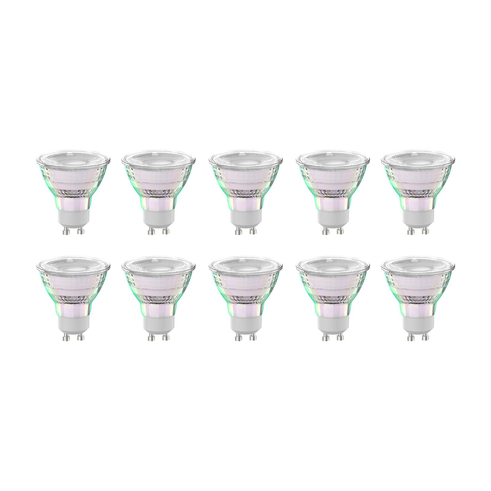 Arcchio LED-Leuchtmittel GU10 4,7W 2700K 850lm Glas 10er-Set