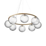 Miira 8 Circular Chandelier, brass/clear, Ø 100cm - Nuura