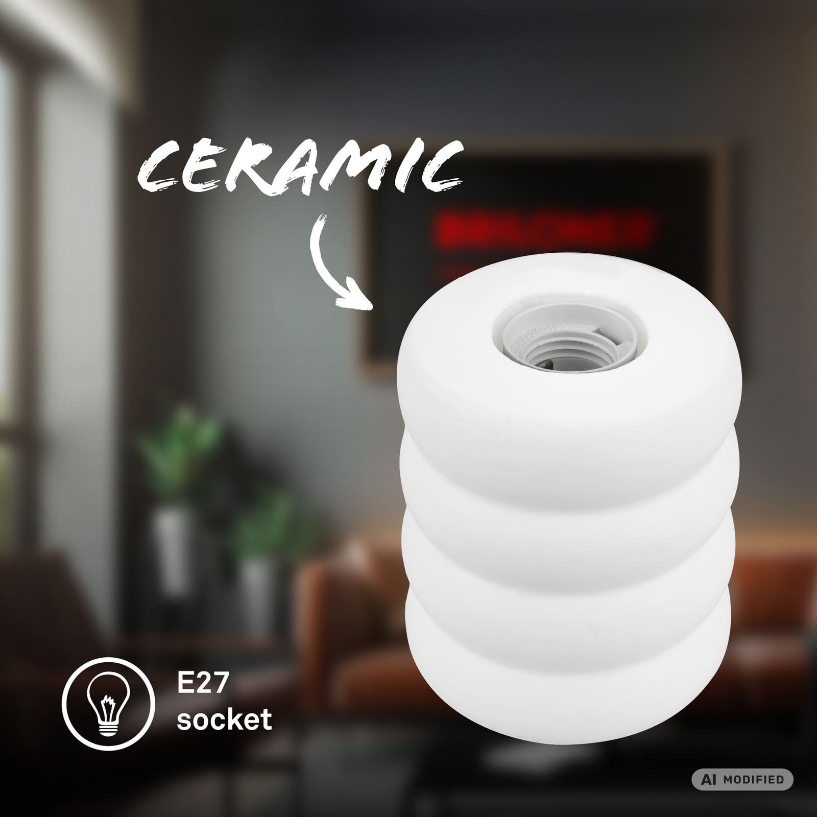 Lampa de masă Foam, alb mat, ceramică, E27, 25 W, Ø 10 cm Lampa de masă Foam, alb mat, ceramică, E27, 25 W, Ø 10 cm