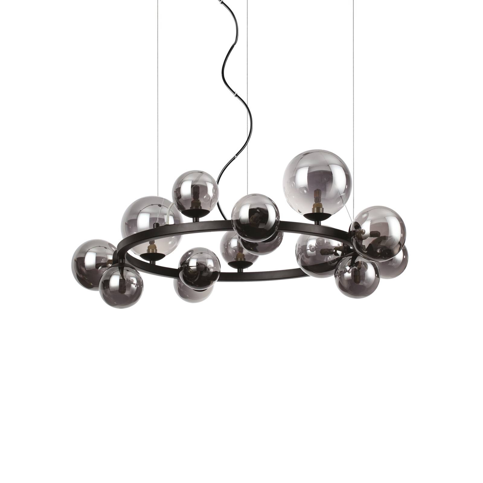 Ideallux Ideal Lux Perlage Suspension noir/noir 14flg Ø 85