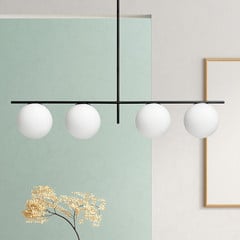 Lámpara colgante Jugen, negro, 4 luces