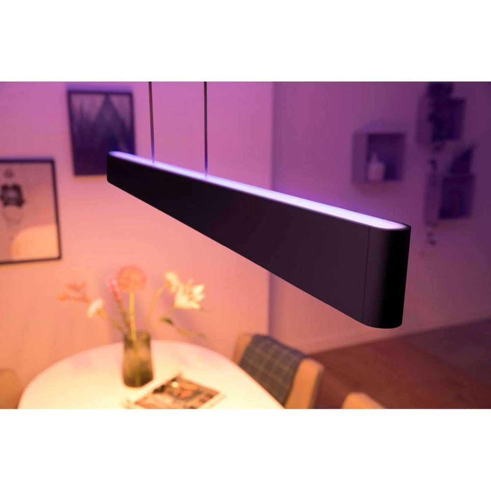 Ensis Hue Lustră Pendul White&Color Amb. Black - Philips Hue