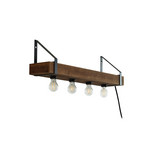 Vatana Applique Murale w/USB Bois - Lindby