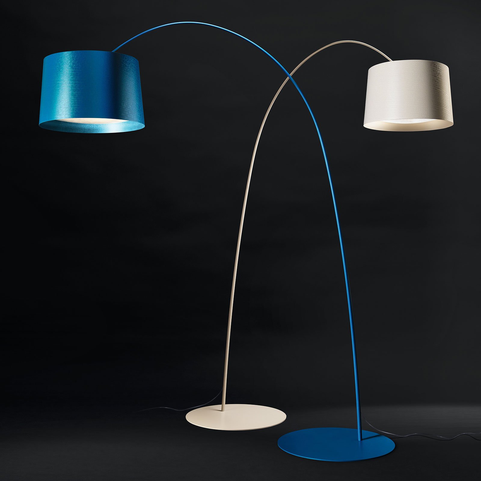 Twiggy Bogenleuchte mit Dimmer, weiß - Foscarini