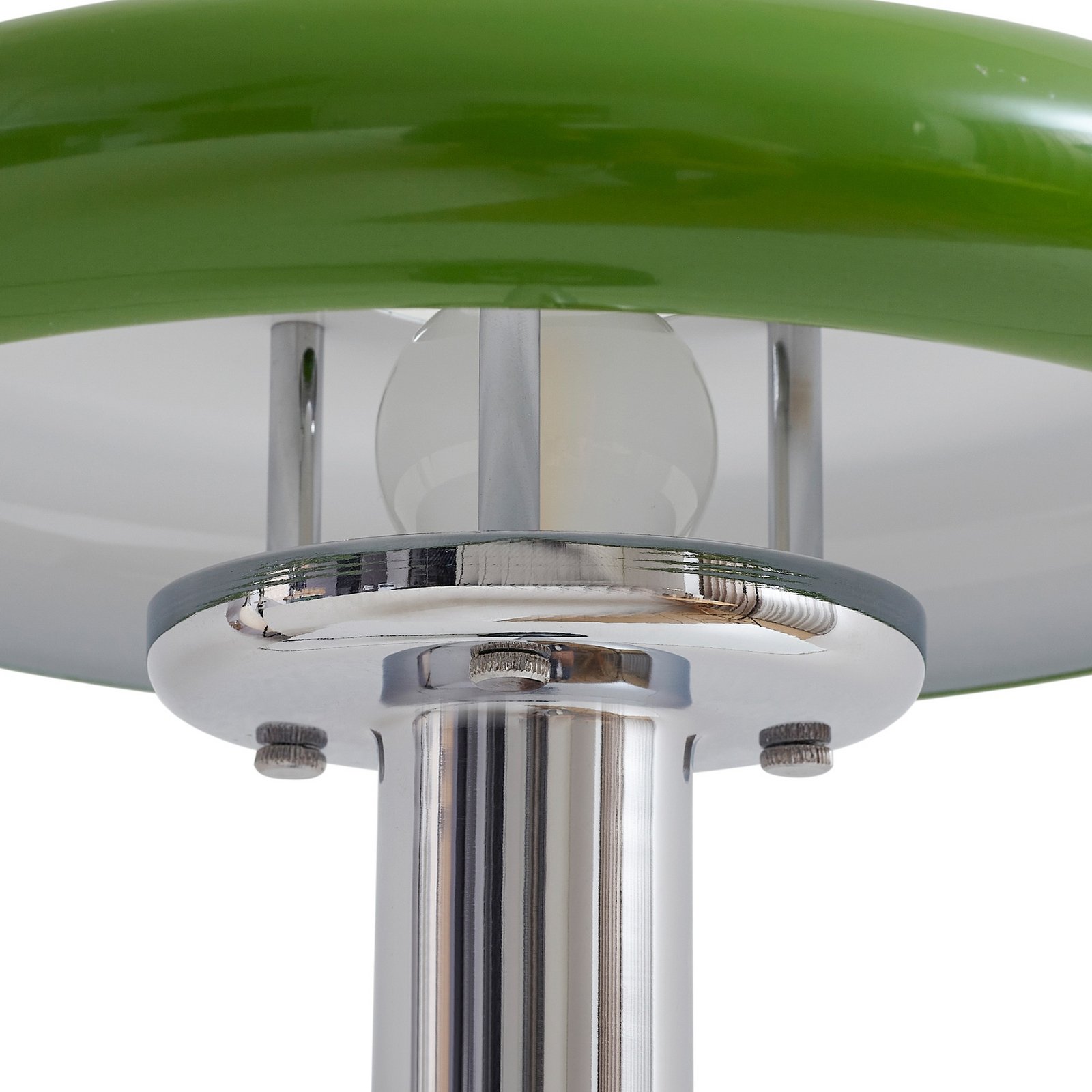 Branford table lamp, green, metal/marble, retro - Lindby