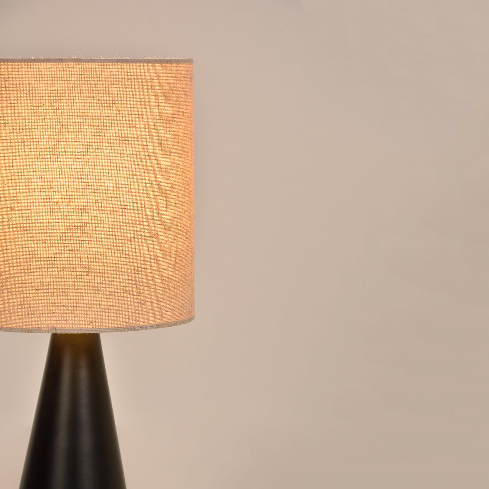 Lampada da tavolo Sally nero opaco/beige, altezza 33 cm - COREP SAS