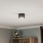 LED-Downlight Ita in Schwarz mit Diffusor