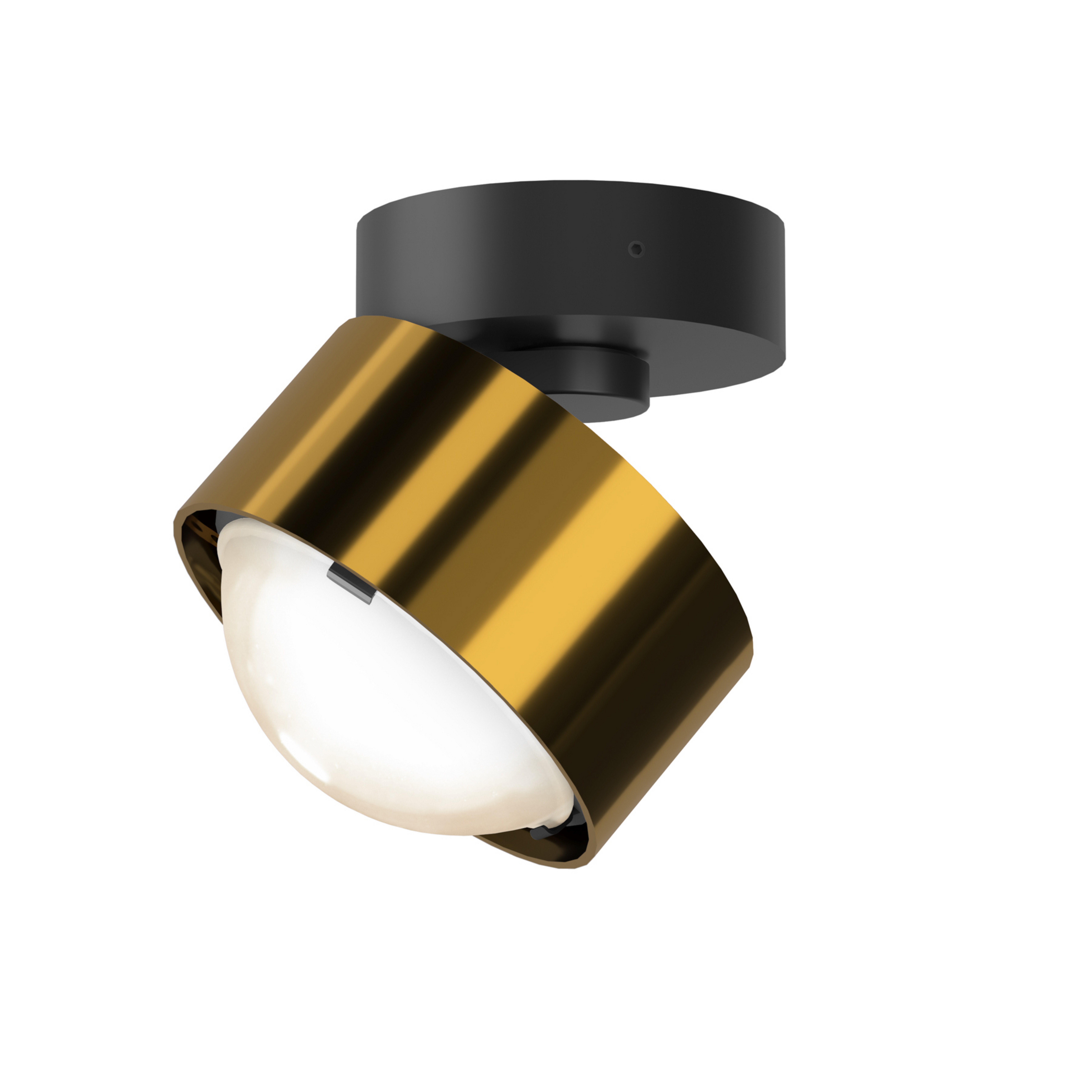 Puk! 80 Move LED-Spot Linse matt messing/schwarz