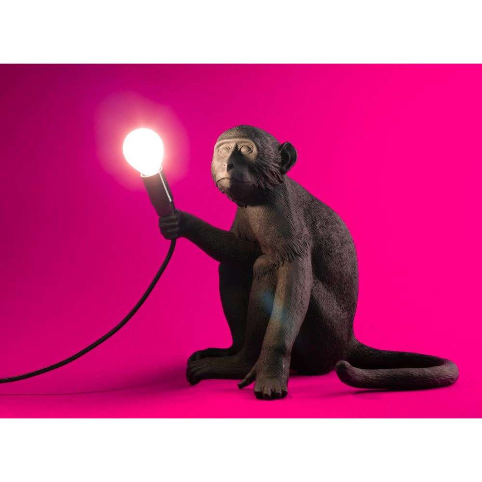 Monkey Sitting Utomhus Bordslampa Svart - Seletti