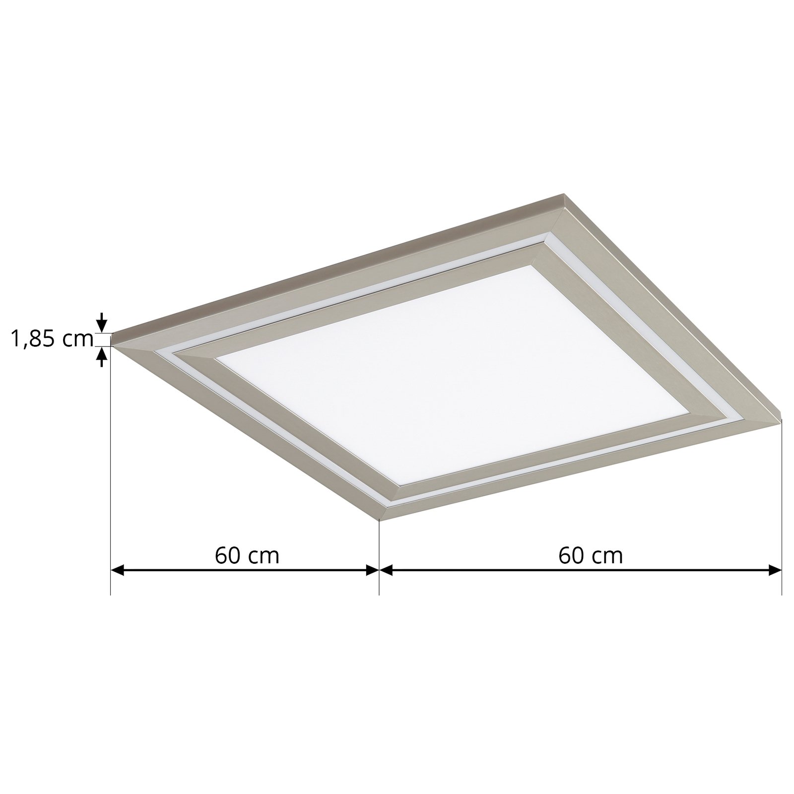 Lucande LED ceiling lamp Leicy, nickel 60 cm RGB colour flow