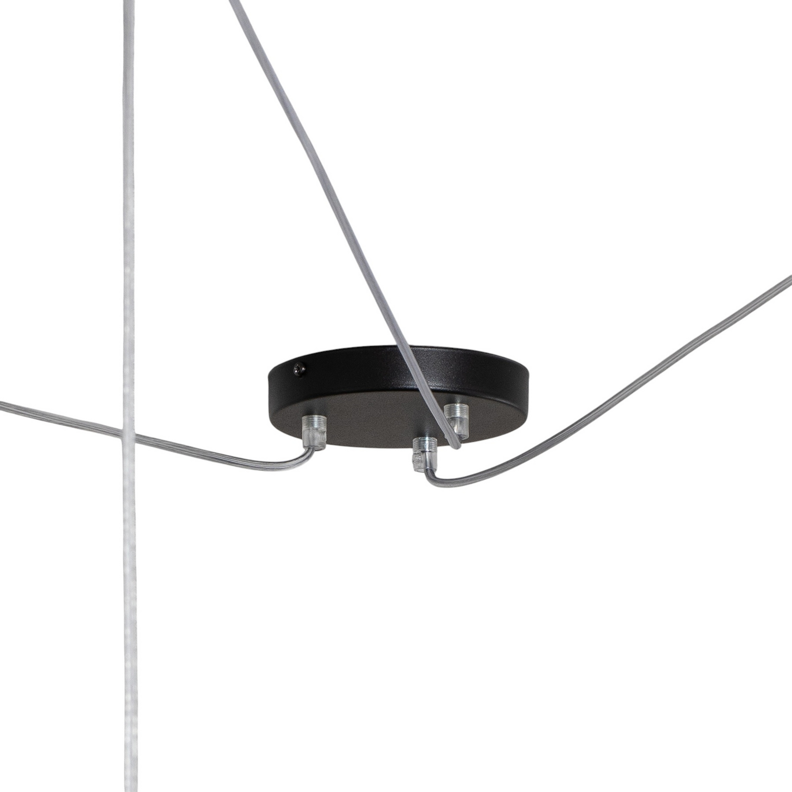 Ascot hanging light, beige, fabric, 3-bulb, decentralised