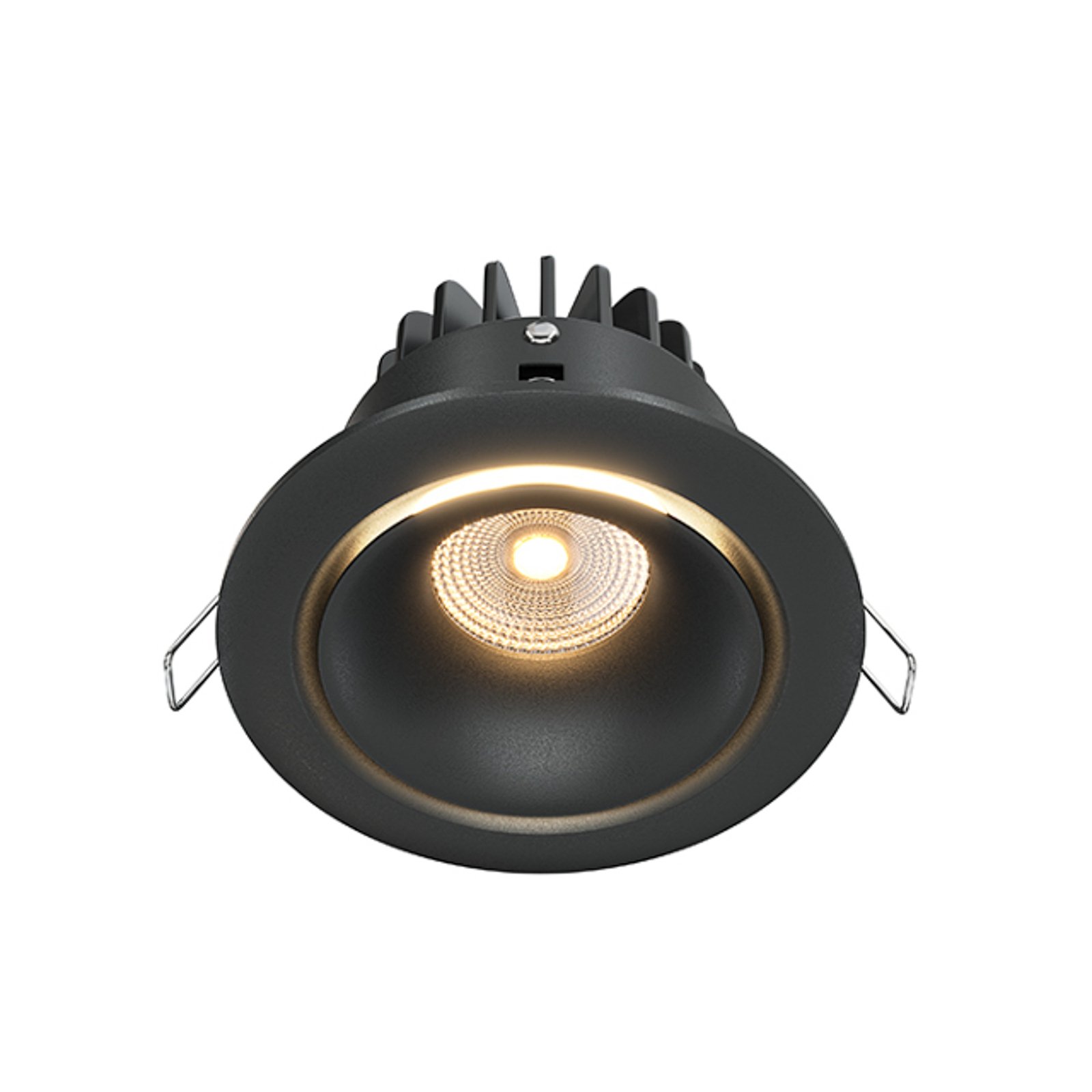 Maytoni Yin LED for innfelt belysning, IP20, 3000K, triac, svart