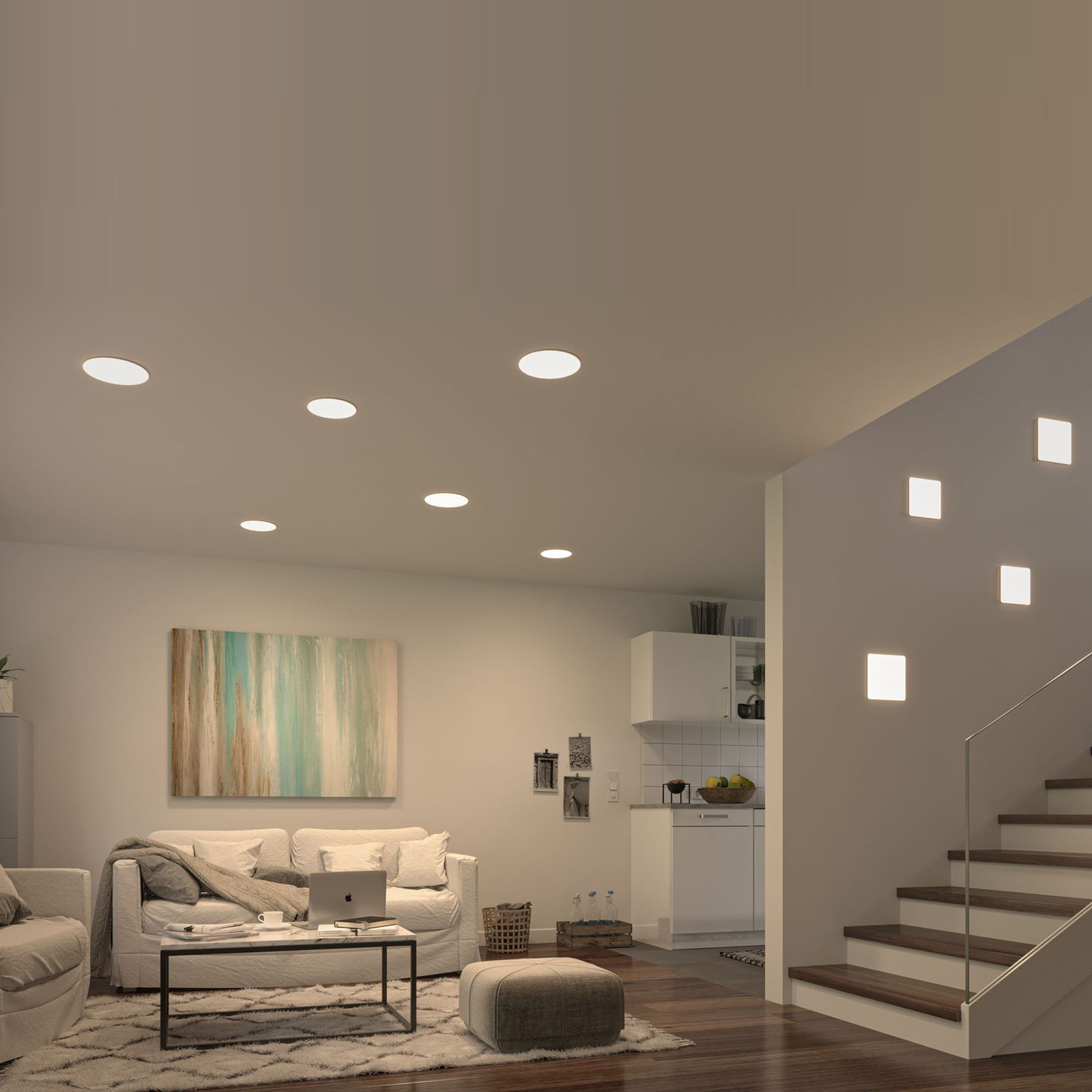 Paulmann Veluna Einbaulampe 3Stepdim 4.000K eckig