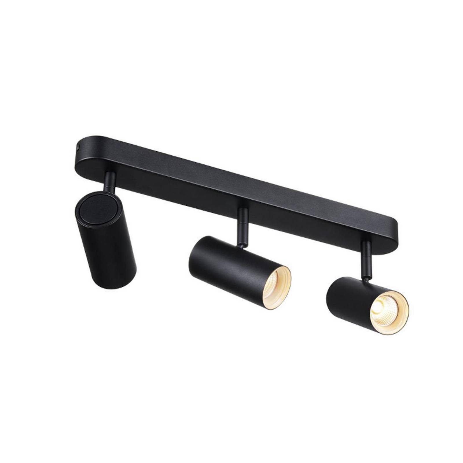 SLV LED-Deckenstrahler Noblo, 2.700 K, schwarz, Länge 40 cm