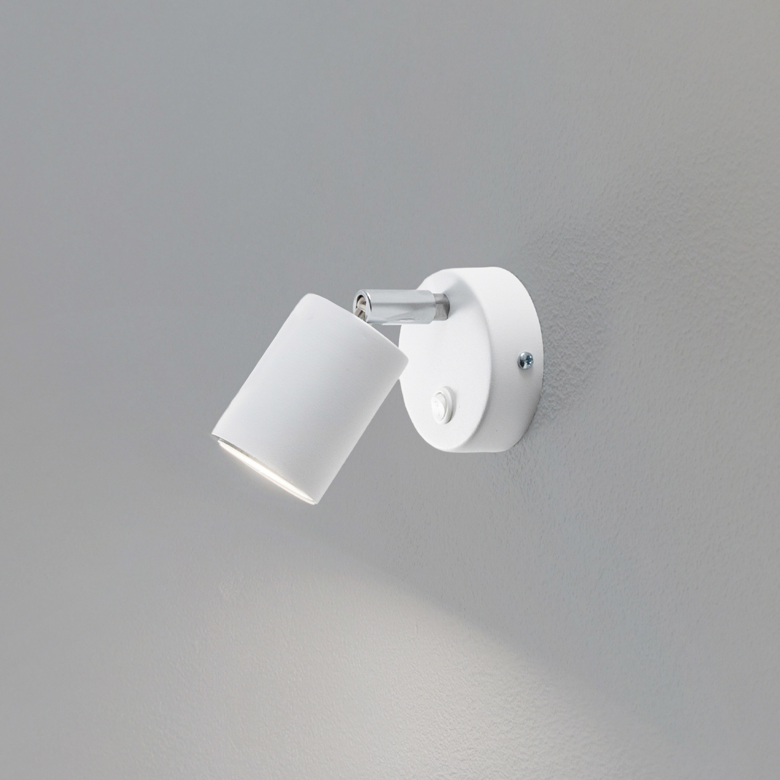 Foco de pared Fun, blanco, 14 cm de altura, regulable, GU10