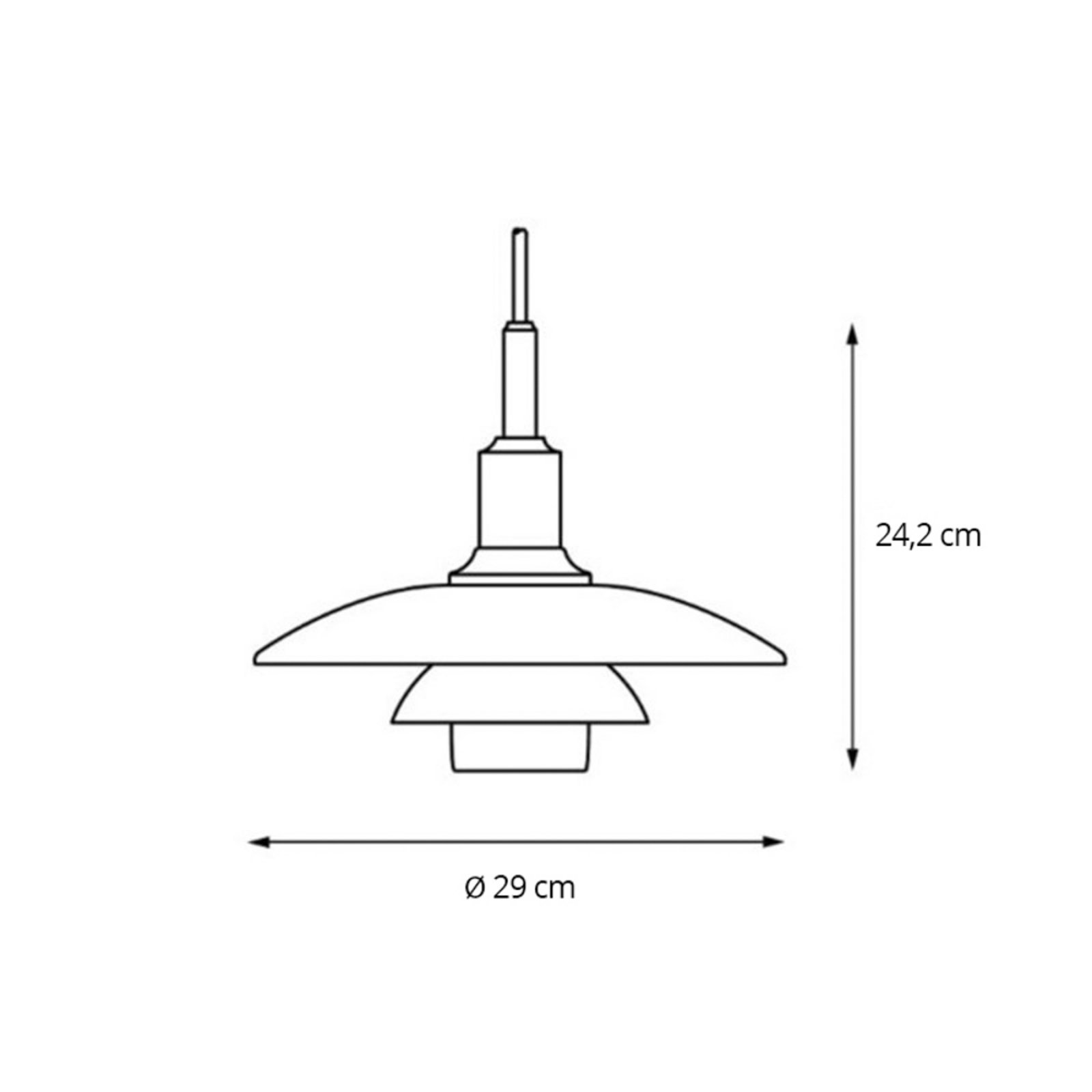 PH 3/2 Overskærm til Pendel Opal - Louis Poulsen