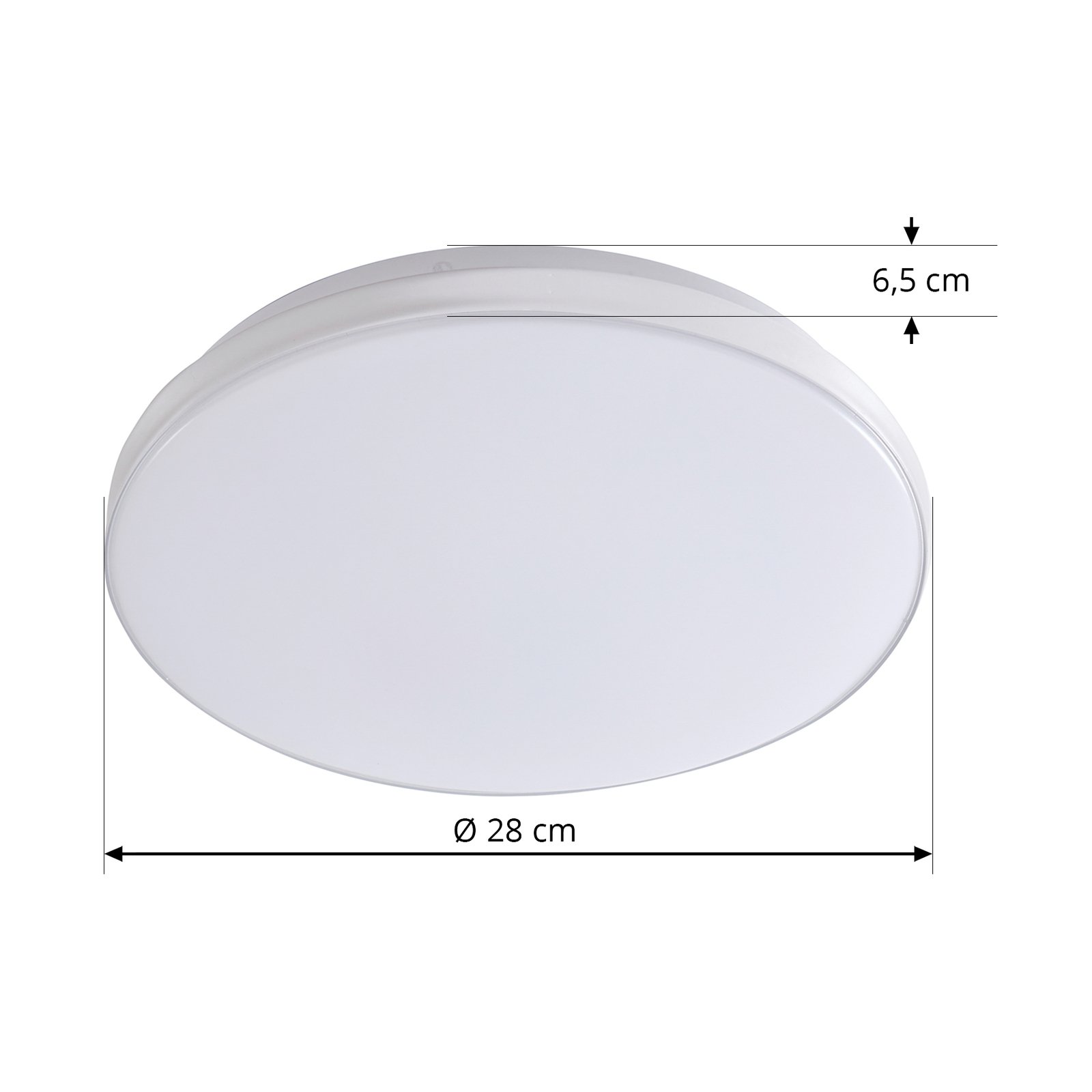 Lindby LED ceiling light Silvryn chrome/white plastic 3000K