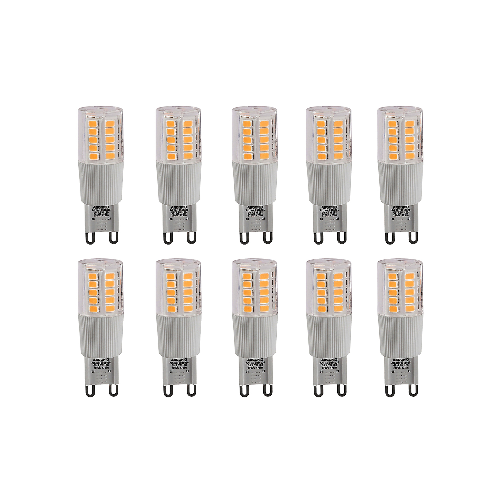Arcchio bi-pin LED bulb G9 4.5 W 2,700 K 10-pack