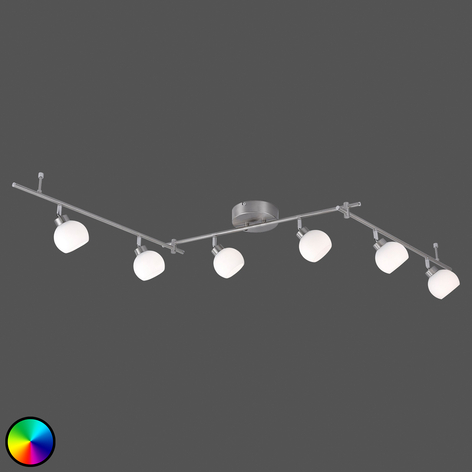 LED-Deckenleuchte Yaeka 6-flammig, Fernbedienung