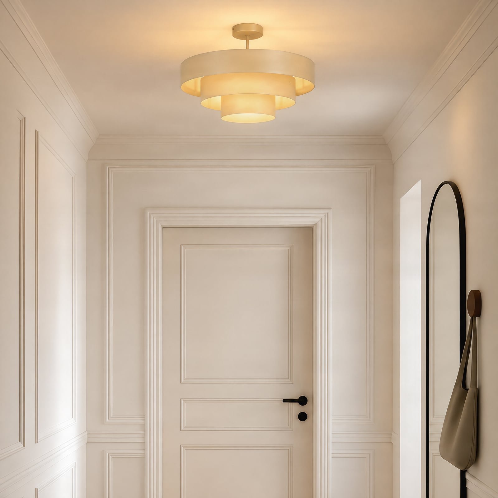 Trio ceiling light, grey-beige, metal Trio ceiling light, grey-beige, metal