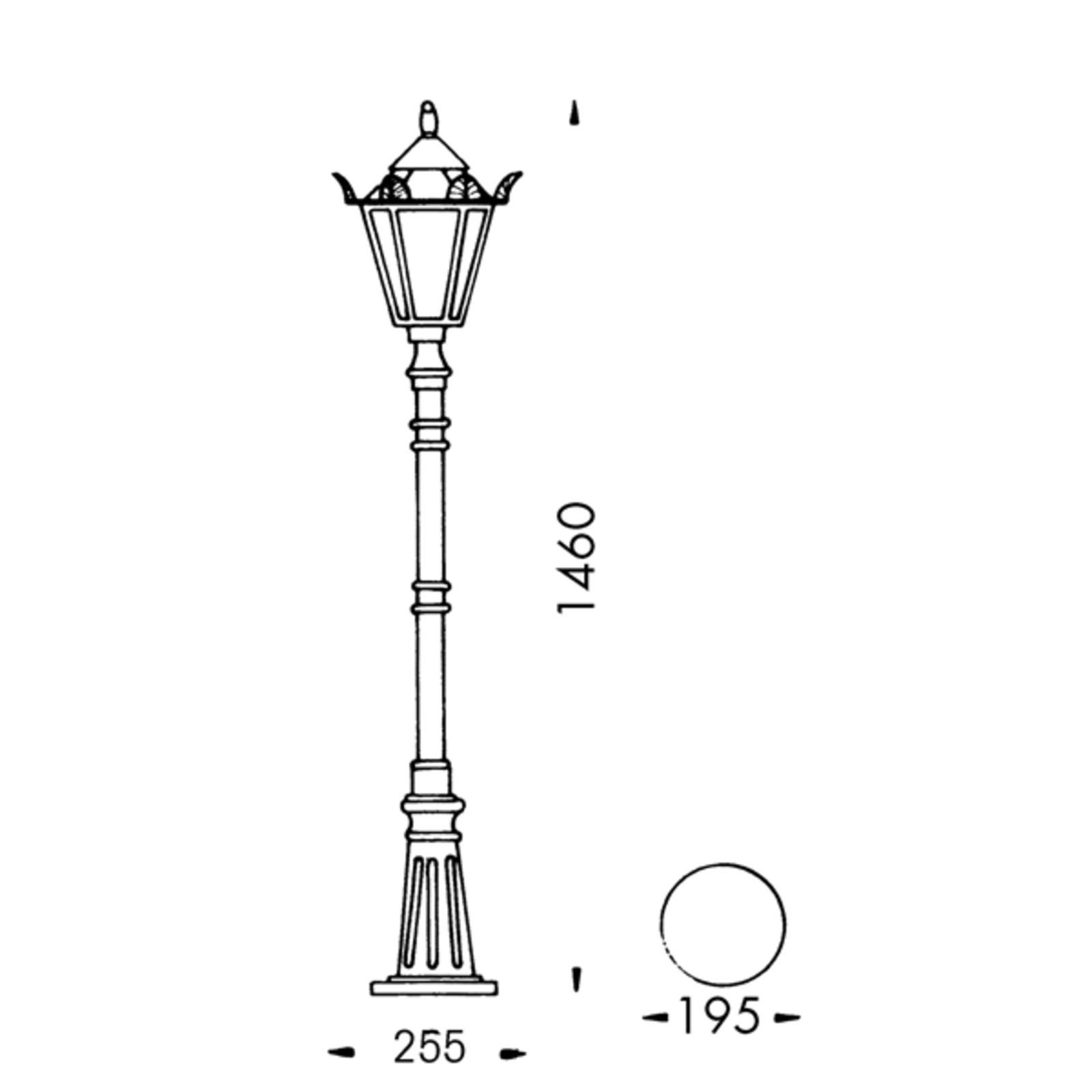 Landhausstil Mastleuchte 754