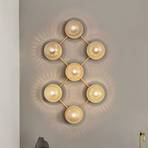 Nuura Liila 7 væglampe, 7 lyskilder, guld/klar