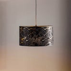 Jari hanging light fabric 1-bulb black-marbled