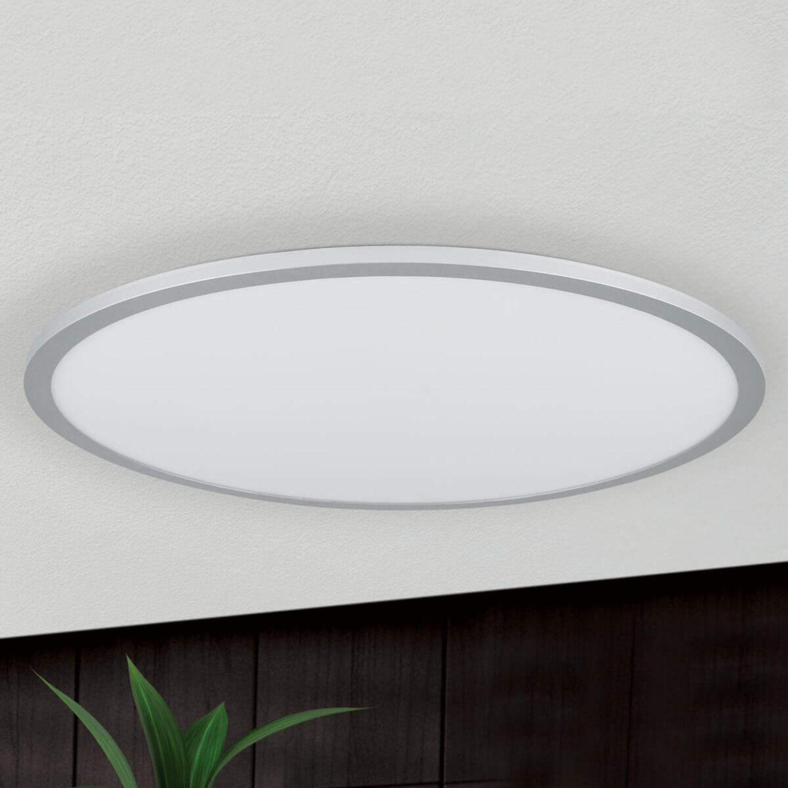 Titanfarbene LED-Deckenlampe Aria, dimmbar - 60 cm
