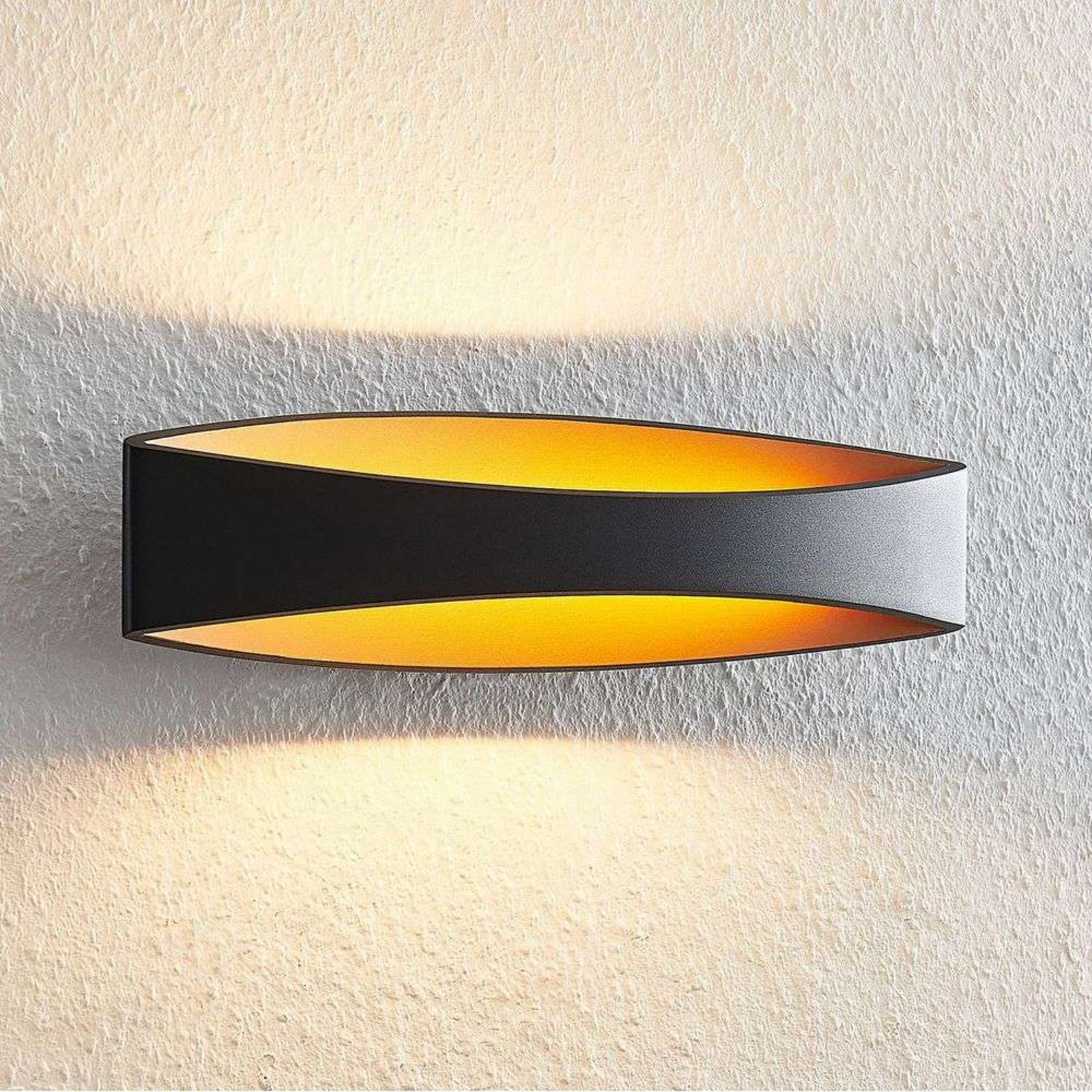 Jelle Aplique de Pared M Black/Gold - Arcchio