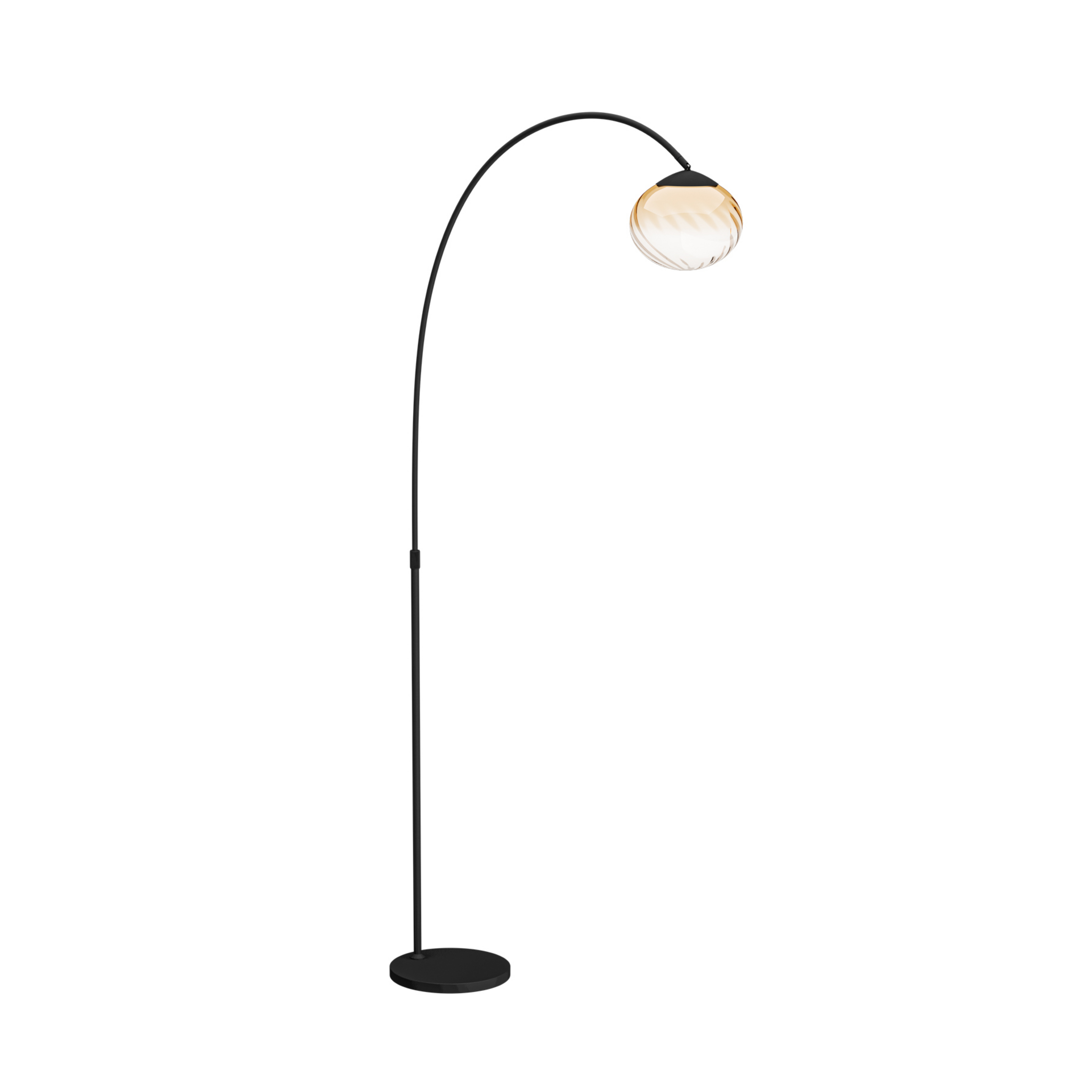 Lámpara de pie Pantoja, negro/ámbar, 160 cm, CCT - Stars of Light