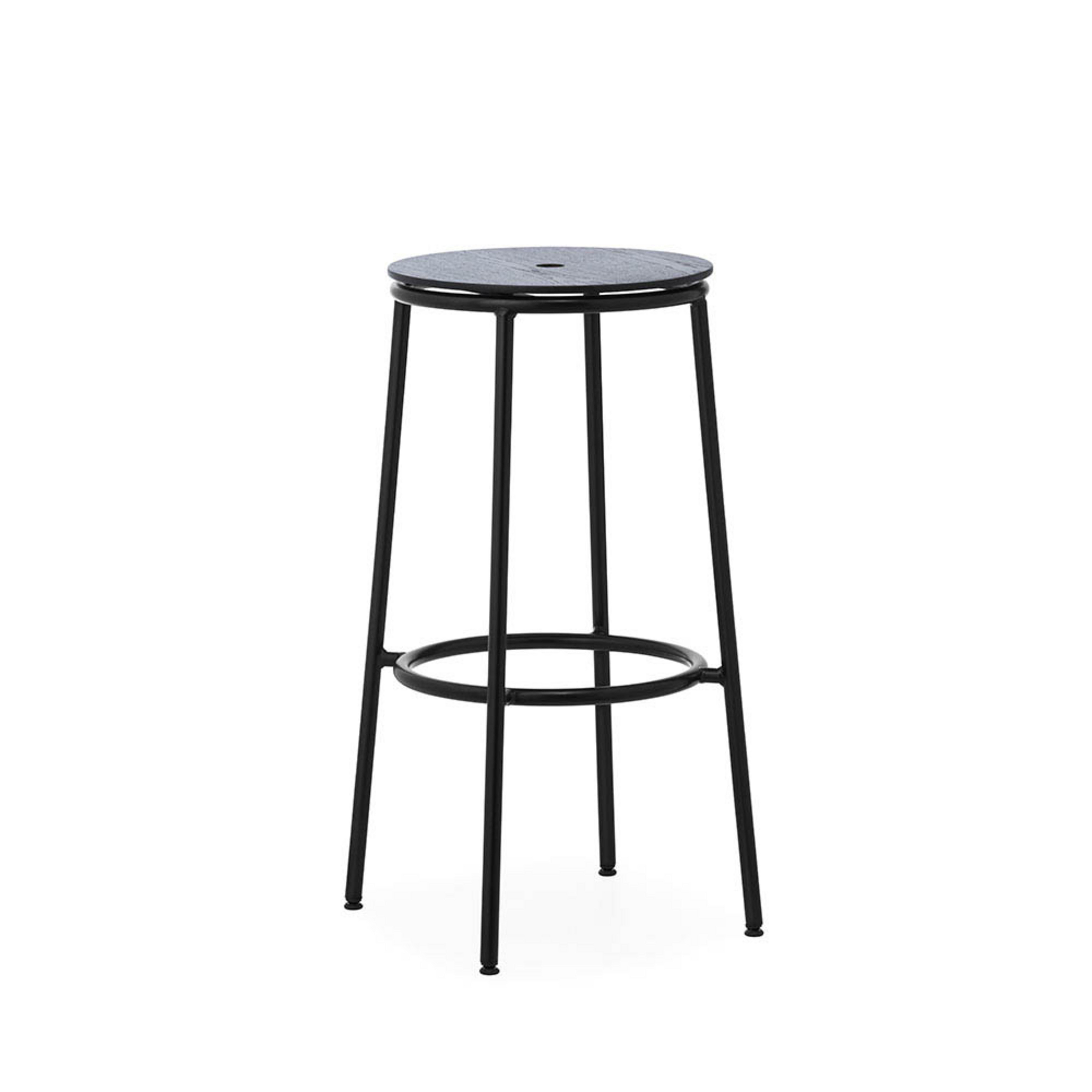 Circa Hocker 75cm schwarz Stahl Eiche - Normann Copenhagen