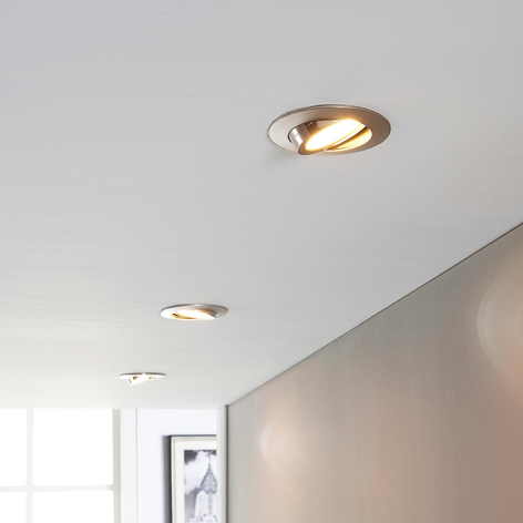 LED-Einbaustrahler Andrej, rund, nickel, 3er-Set