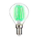 Bombilla LED E14 4W filamento, verde