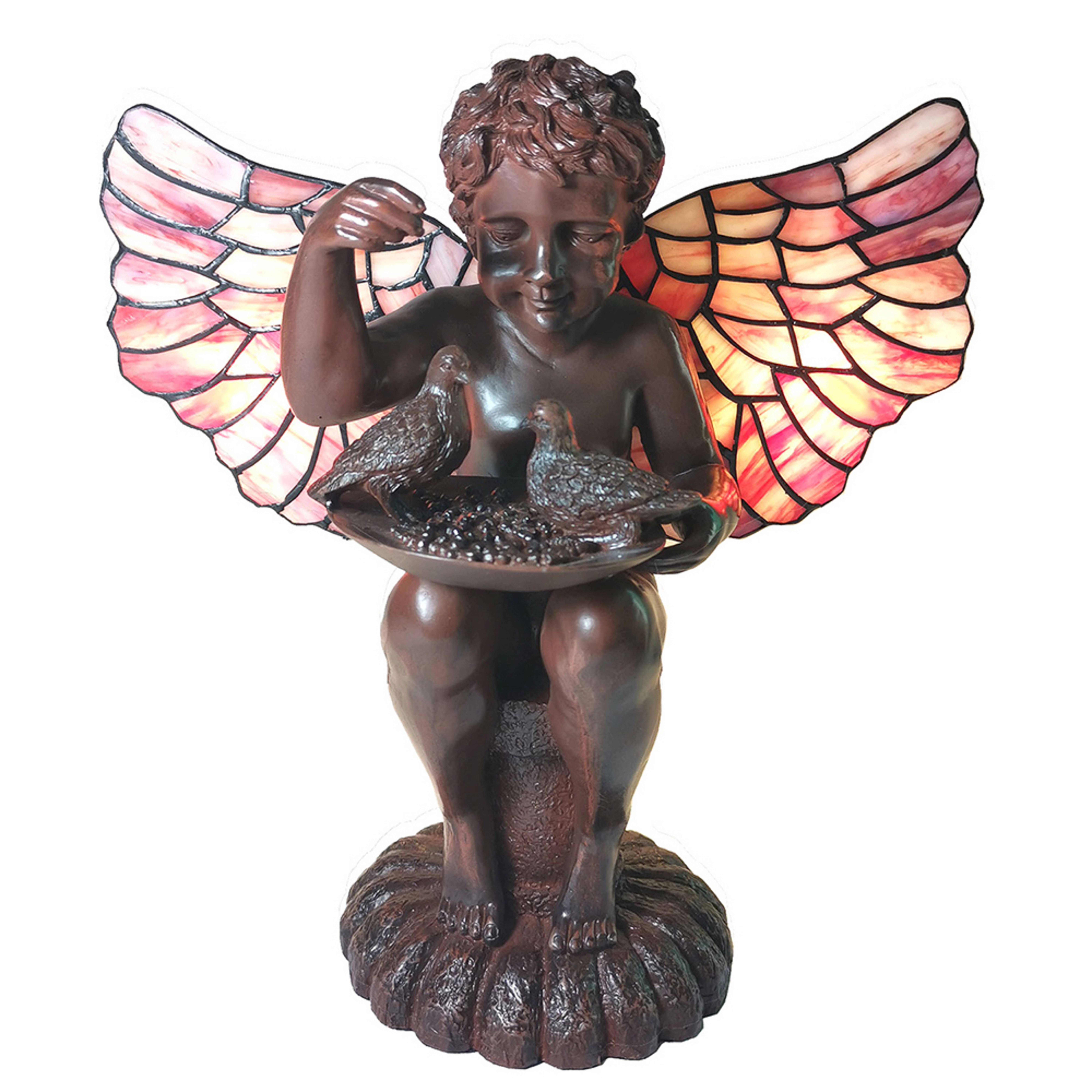 Lámpara de mesa 5LL-6049 ángel en estilo Tiffany
