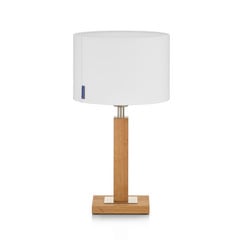 HerzBlut laualamp Titos, puit, valge, 43 cm kõrge, E27