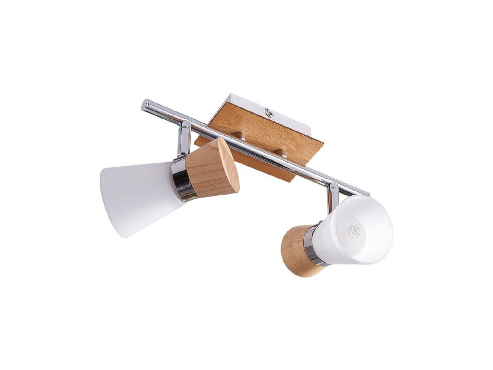 Vivica 2 Deckenleuchte White/Light Wood/Chrome - Lindby