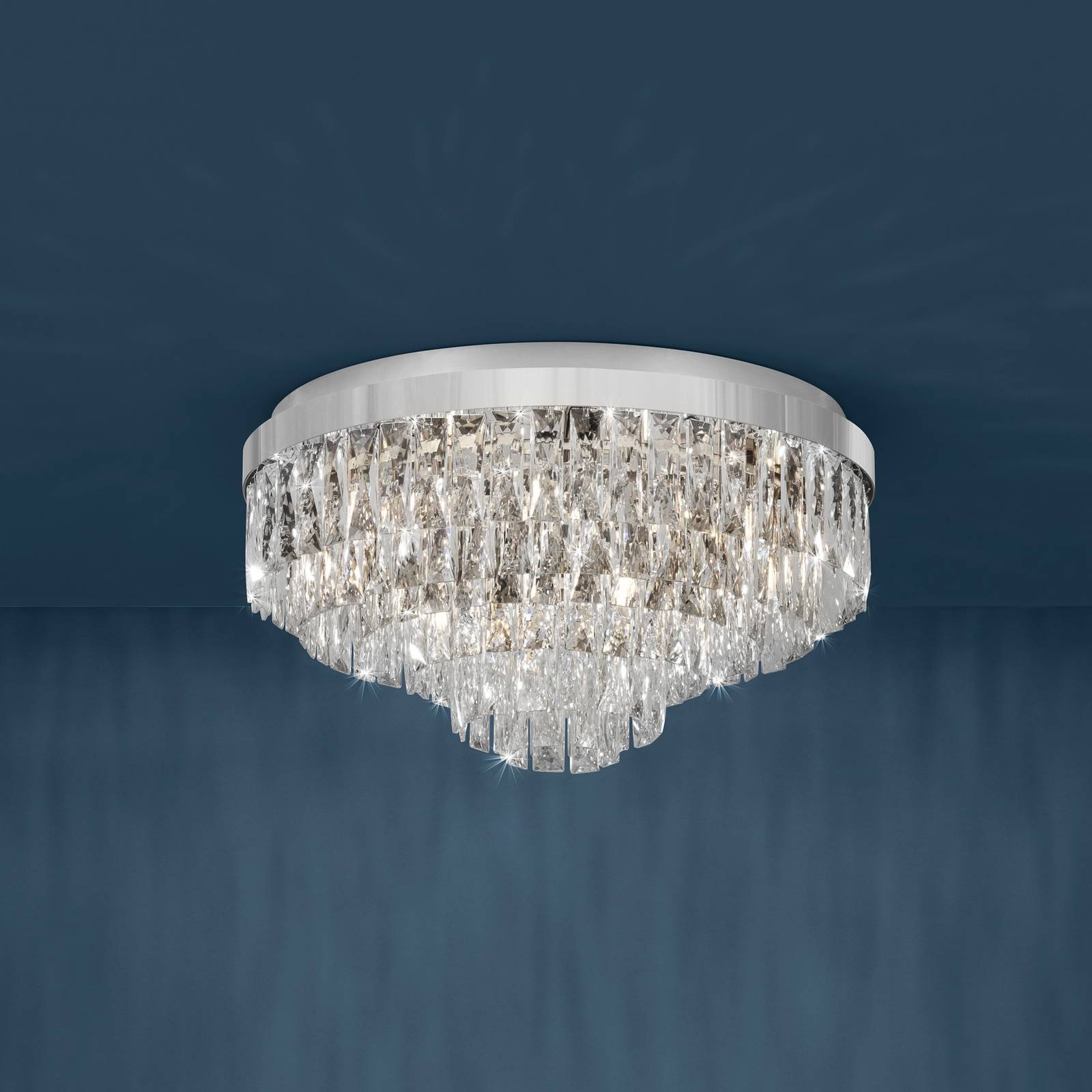  Stars Of Light Stars Of Light Valparaiso Ceiling Lamp, Chrome, ø 58 Cm, Metal 